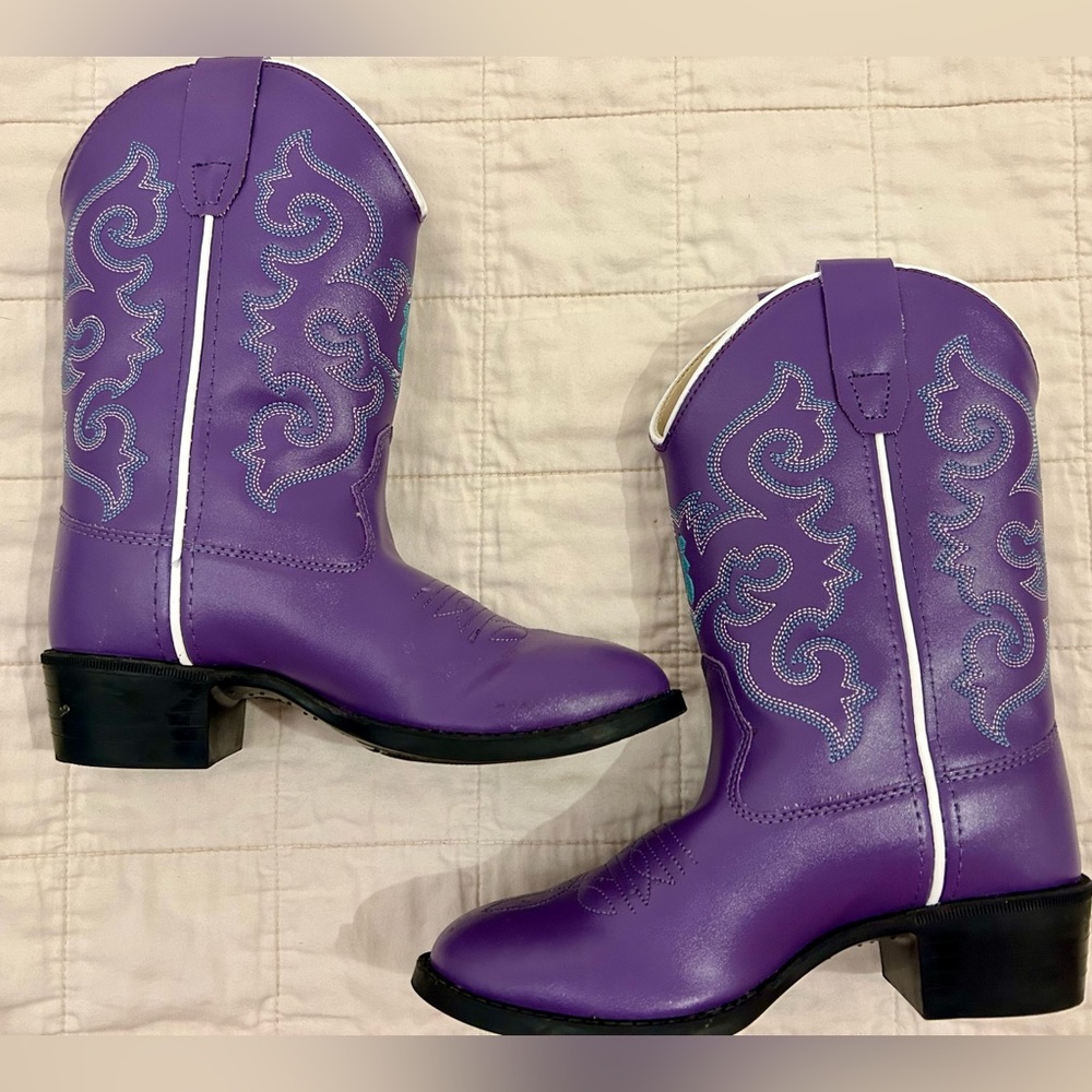 Toddler girls Old West 12.5 purple cowgirl boots